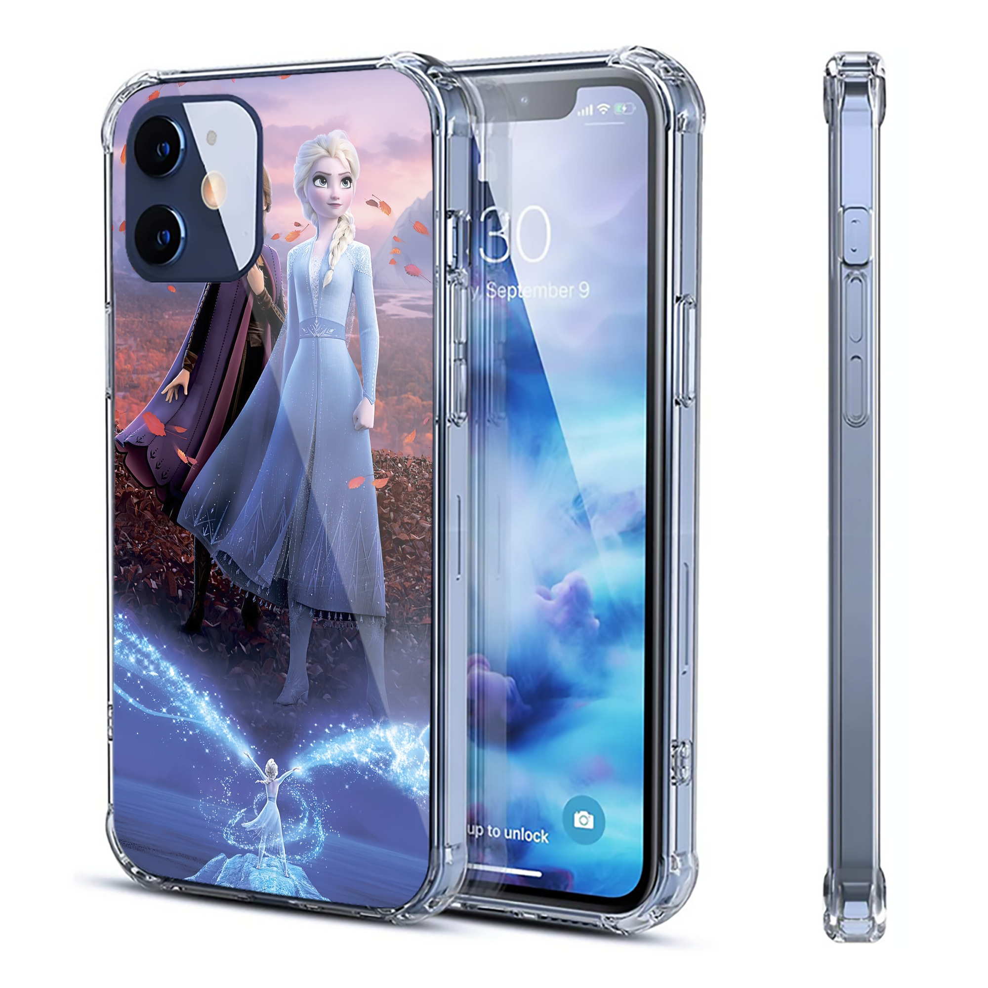 （画像用） アナと雪の女王 アンナ エルサ Frozen Anna Elsa 【iPhone 12シリーズ対応】透明スマホケース（クリアソフトケース）
